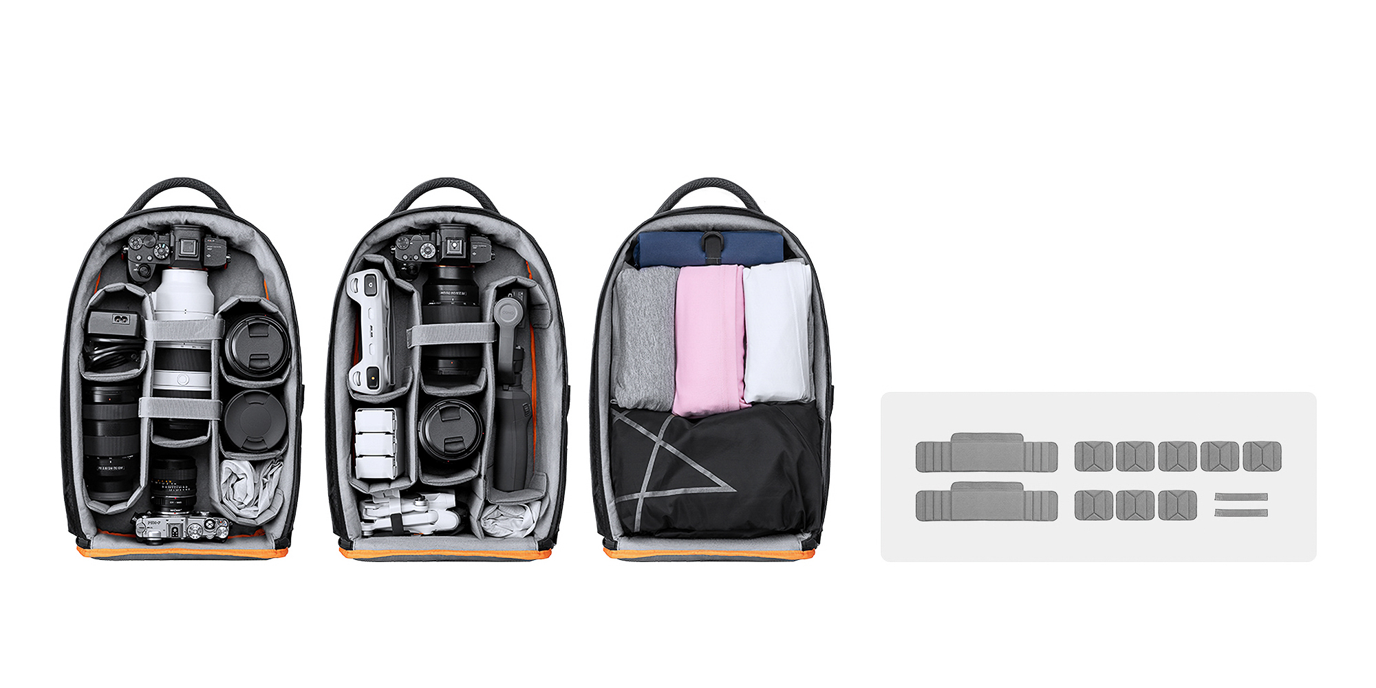 Plecak fotograficzny K&F Concept Beta Backpack 18 l - czarny - Personalizacja wnętrza